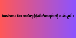 business fax အသံလွှင့်နံပါတ်စာရင်းကို ဝယ်ယူပါ။ 