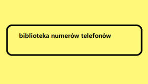 biblioteka numerów telefonów