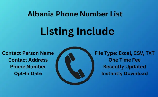 Albania phone number list