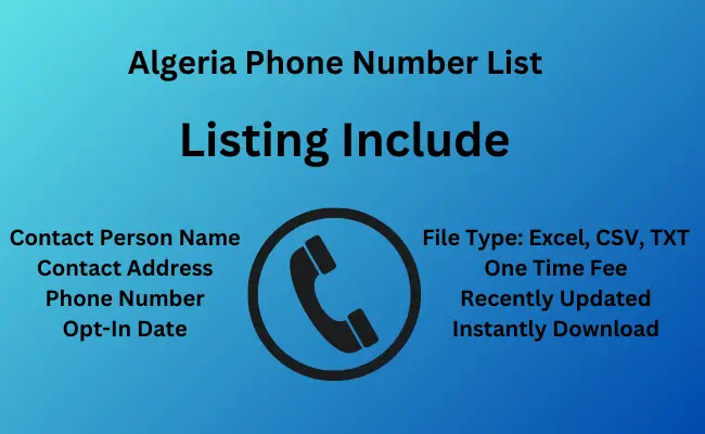 Algeria phone number list