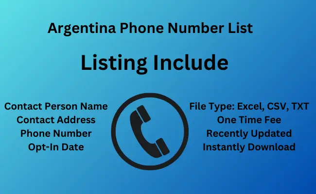 Argentina phone number list