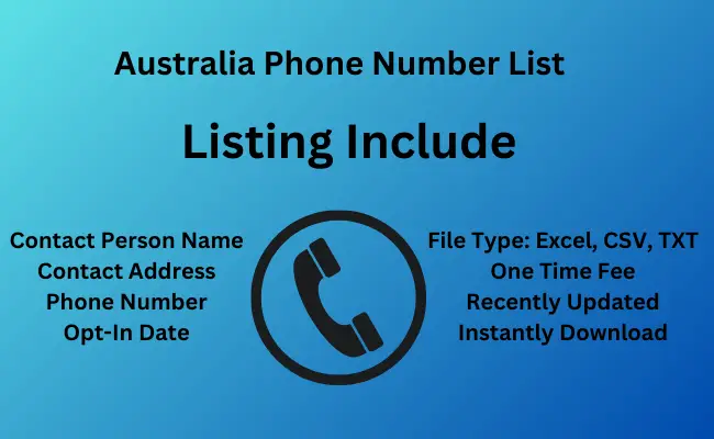 Australia phone number list