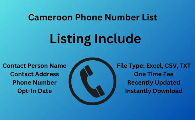 Cameroon phone number list