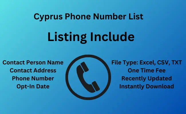 Cyprus phone number list